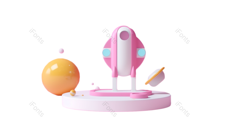 商品图片,卡通元素,科学PNG,火箭免抠素材